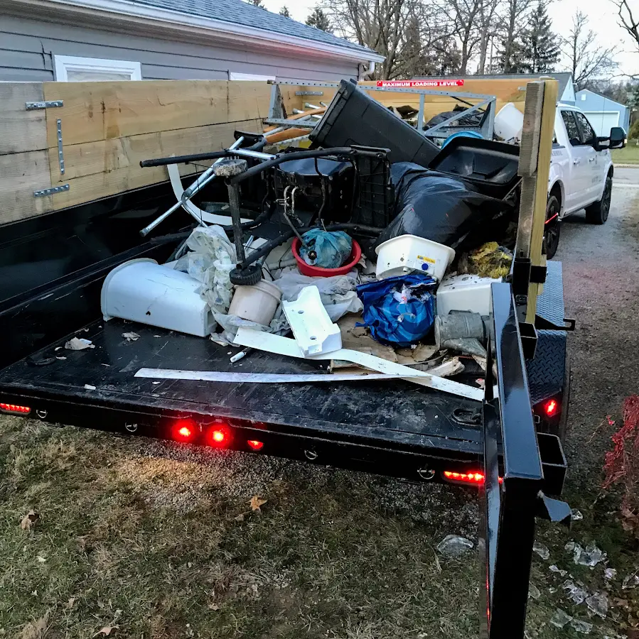 Roll-off dumpster delivered to a residential driveway in Susquehanna