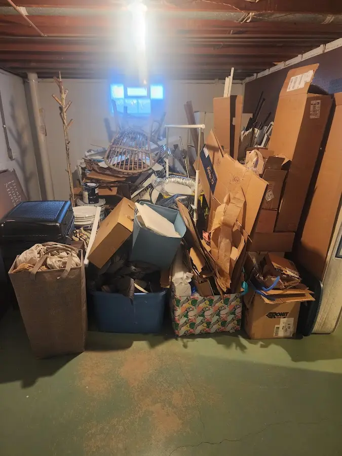 Roll-off dumpster container at job site for Cleanout Dumpster Rental in Susquehanna